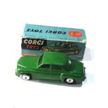 Corgi 204M mechanical Rover 90 saloon in original box poor condition flaps missing in good used
