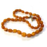 Amber bead necklace 19.5g