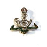 Military 9ct gold and enamel sweetheart brooch Mahratta light infantry measures approx 3cm by 2.