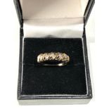 9ct gold 5 stone diamond ring size m-n weight 2.8g