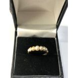 Antique gold split pearl ring 1.5g