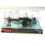 Dinky 609 US 105mm Howitzer with gun Boxed Complete age relatd wear and marks to box