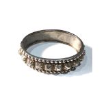 Antique silver bangle measures approx 18mm wide