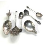 Selection of fancy antique continental silver spoons