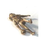 9ct gold bowling man charm weight 4.3g