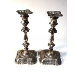 Large pair of sheffield silver candlesticks measure approx 25cm please see images for details as