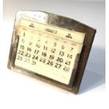 Antique Small white star line Megantic silver framed calendar measures approx 10.5cm by 9cm please