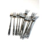 12 Gorham silver forks full gorham silver hallmarks weight 240g in good condition please ee images