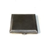 Silver compact dents to one side as shown measures approx 7.5cm sq weight 95g