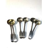 3 pairs of Georgian silver mustard spoons weight 102g