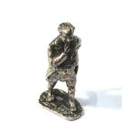 Solid Silver miniature figure mr pickwick London silver hallmarks measures approx 5.4cm high