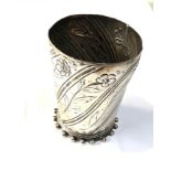 Antique silver beaker continental silver hallmarks and import silver hallmarks measures approx 8.2cm