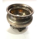 Continental 800 silver sugar bowl weight 135g