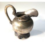 Antique continental 800 silver cream jug weight 117.3