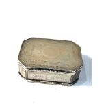 Antique mother of pearl and silver box measures approx 6.3cm by 4.8cm height 2.2cm ivory panels with