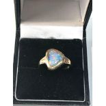 14ct gold modernist opal ring weight 3.3g