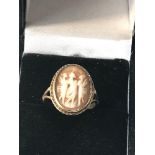 9ct gold cameo ring weight 2.9g