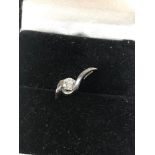 Small 18ct white gold diamond pendant est 0.20ct weight 1g