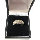 9ct gold diamond cluster ring .50pt weight 2.8g