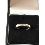 9ct white gold diamond set dress ring weight 2g