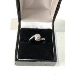 9ct white gold diamond cluster ring weight 2.3g