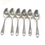 6 Victorian Scottish silver tea spoons