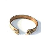 9ct gold diamond torque bangle measures approx 12mm wide weight 11.2g