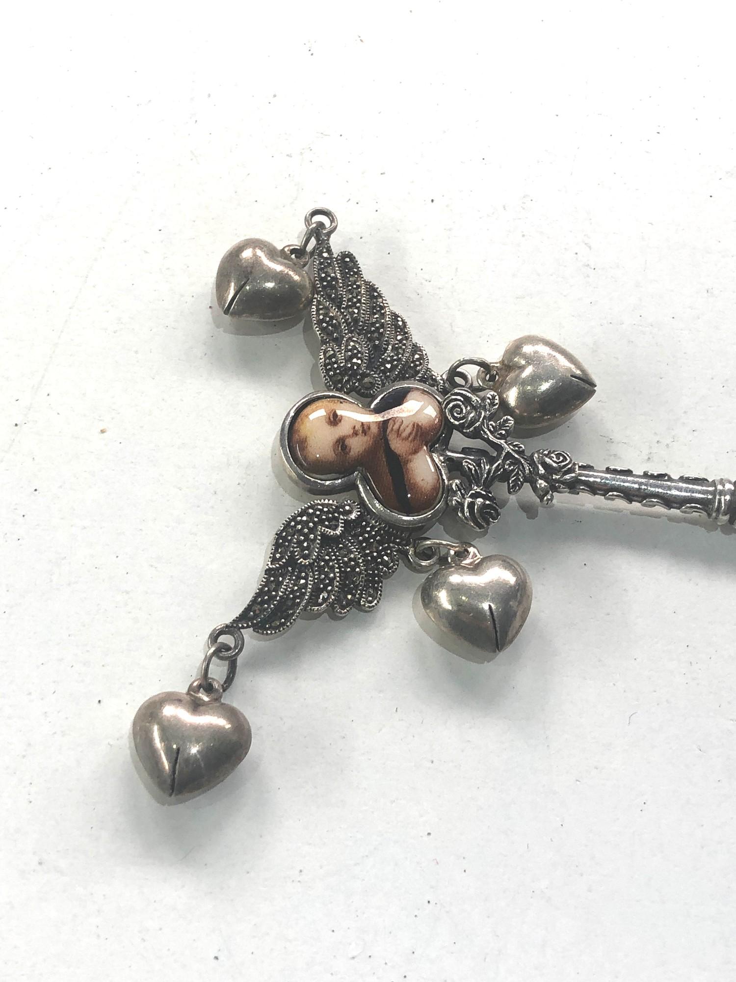 Modern silver babies rattle hallmarked 925 - Image 3 of 4