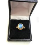 9ct gold moonstone cabochon ring weight 2.3g