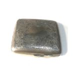 Silver hallmarked cigarette case weight 75g