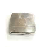 Silver cigarette case Birmingham silver hallmarks weight 100g