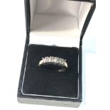 18ct gold princess cut diamond 5 stone half eternity ring 0.75ct weight 5g