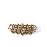 14ct gold antique lattice design brooch weight 4.5g