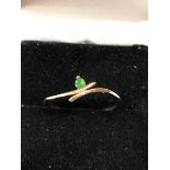 9ct gold stone set dress ring weight 1.6g