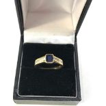 18ct gold diamond & synth sapphire ring weight 4.3g