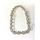Sterling silver ola gorie style necklace weight 57g measures approx 45cm long marked 925