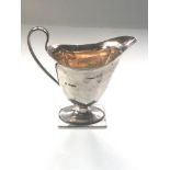 Silver cream jug Sheffield silver hallmarks weight 140g