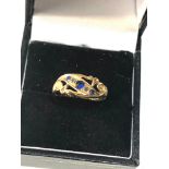 18ct gold sapphire diamond ring weight 2.3g