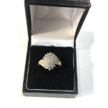 9ct gold diamond cluster ring 0.50ct weight 5.2g