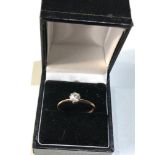 18ct gold diamond solitaire ring dia measures approx 5mm weight 2.5g