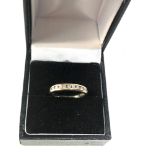 9ct Gold diamond half eternity ring weight 2.5g