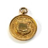 9ct gold antique medallion shield fob weight 4.2g