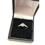 Platinum old cut diamond solitaire ring 0.35ct weight 2.8g