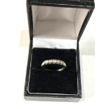 9ct white gold diamond band ring 0.25 pt weight 2.5g