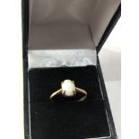 9ct gold opal ring weight 1.3g