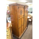 1920s tiger oak wardrobe