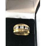 18ct gold paste stone set band ring weight 3g