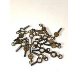 Selection of antique pocket watch keys