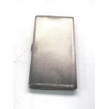 Large heavy silver engine turned cigarette case weight 250g