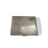Engine turned silver cigarette case weight 132g